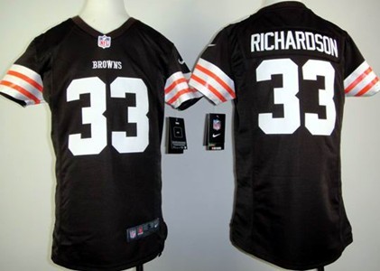 Nike NFL Cleveland Brown 33 Trent Richardson Youth Brown Game Jersey
